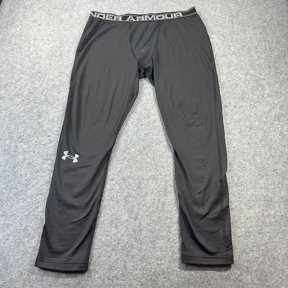 Under Armour Leggings Mens 2XL Black Compression Base Layer Running Training